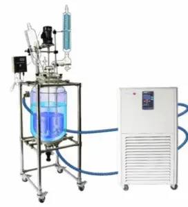 50L Large Scale Biotechnology Double-layer Glass Reactor