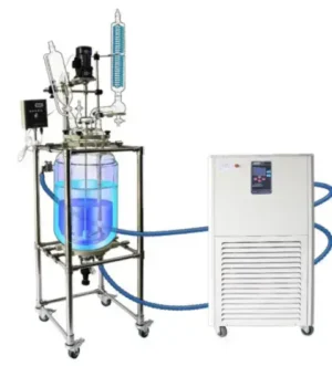 50L Large Scale Biotechnology Double-layer Glass Reactor